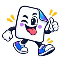 StickerMe mascot winking and giving a thumbs up
